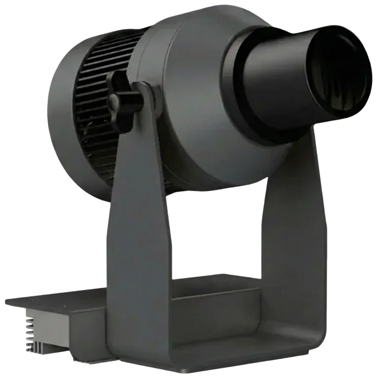 Grijze Proietta MiniLed 100W gobo-projector op montagebeugel